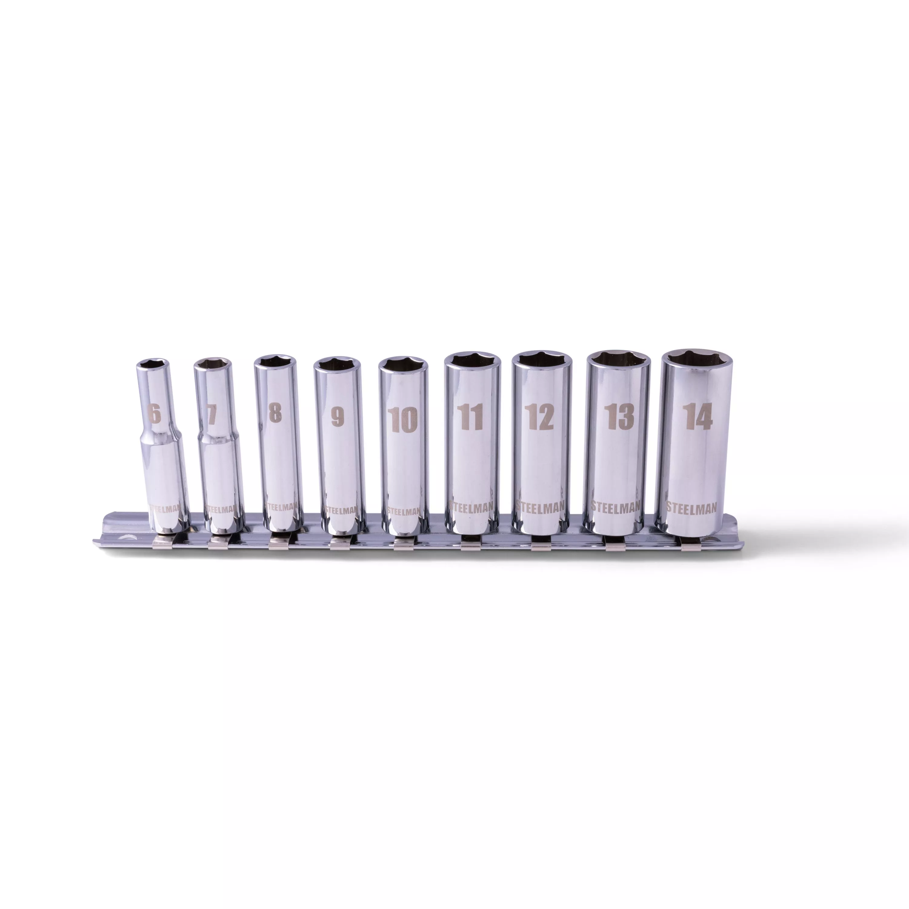 1/4-Inch Drive Deep Well Metric Socket Set, 9-Piece