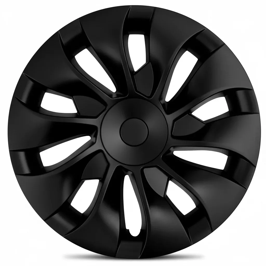 '17-23 Tesla Model 3 18" Matte Black Replacement Hubcap Set 111-1MBLK