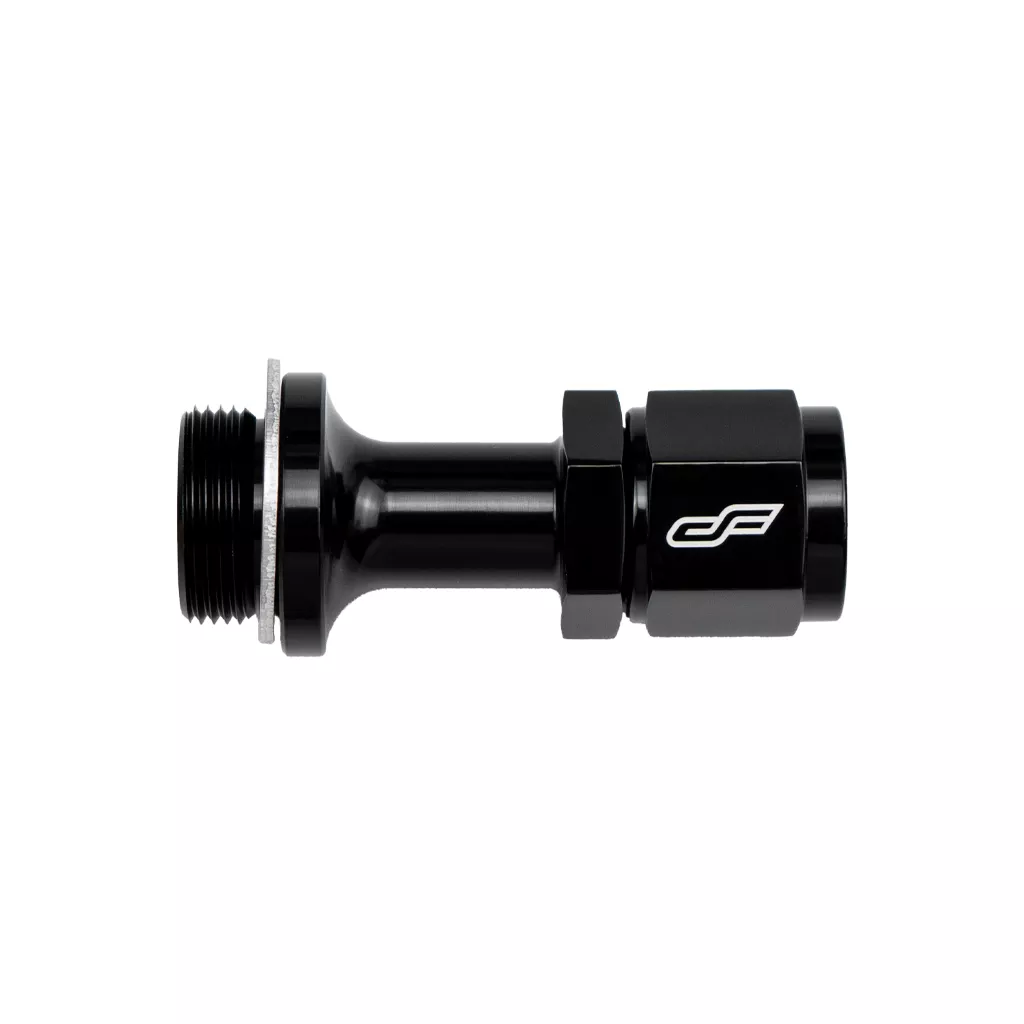 -6AN to 7/8-20 Short Carburetor Inlet Fitting Black