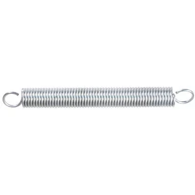 Au-ve-co 14065 Extension Spring, 4-1/2 in OAL, 0.484 in OD, 2-Single Loops End, 14 lb Load, Zinc-Plated