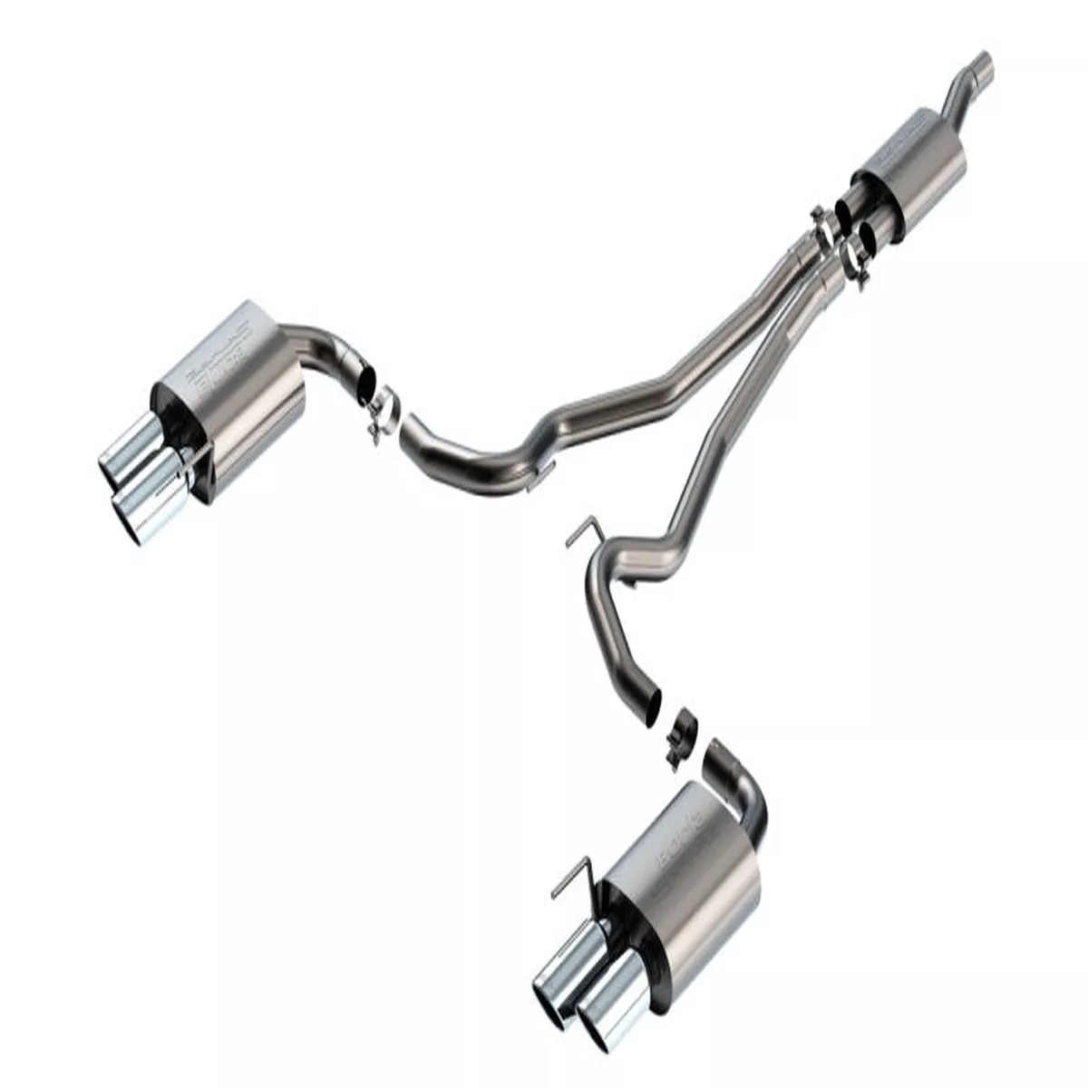 Borla 2024 Ford Mustang Ecoboost 2.3L Cat-Back Exhaust System S-Type w/ Quad Tip – Non-Active