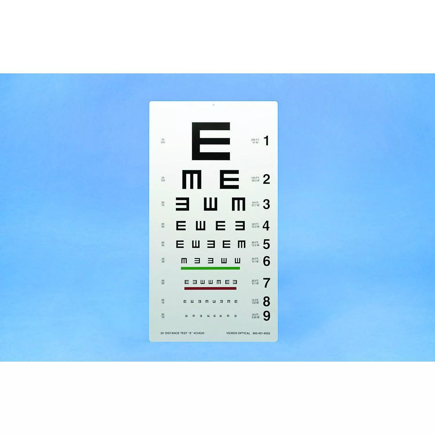"E" Distance Test Chart (CHE20)