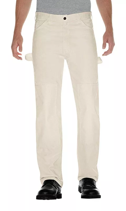 Men's Natural Double Knee Pants 36x32 - Durable Workwear