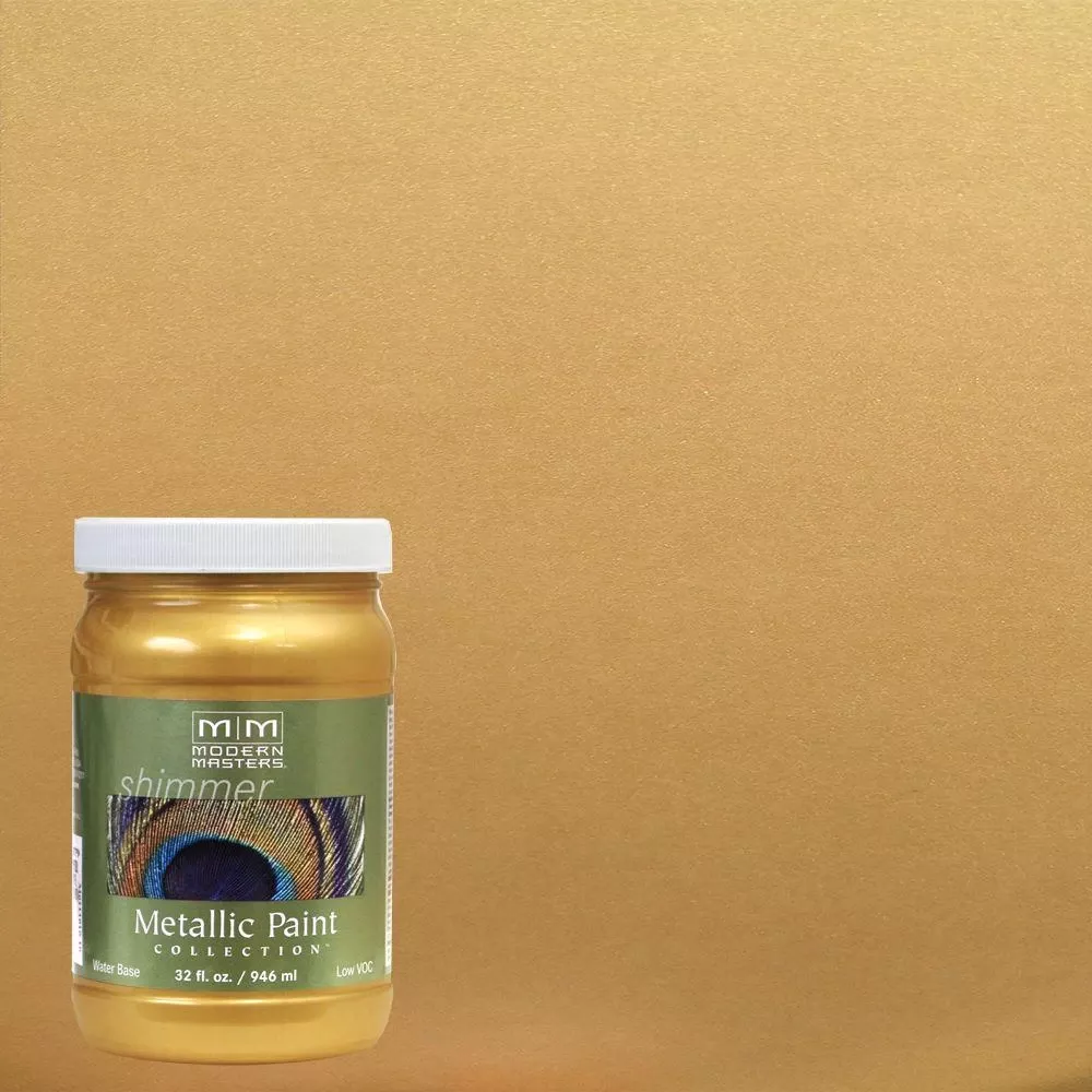 Pale Gold Protective Enamel 1 Quart - Metallic Interior/exterior Paint