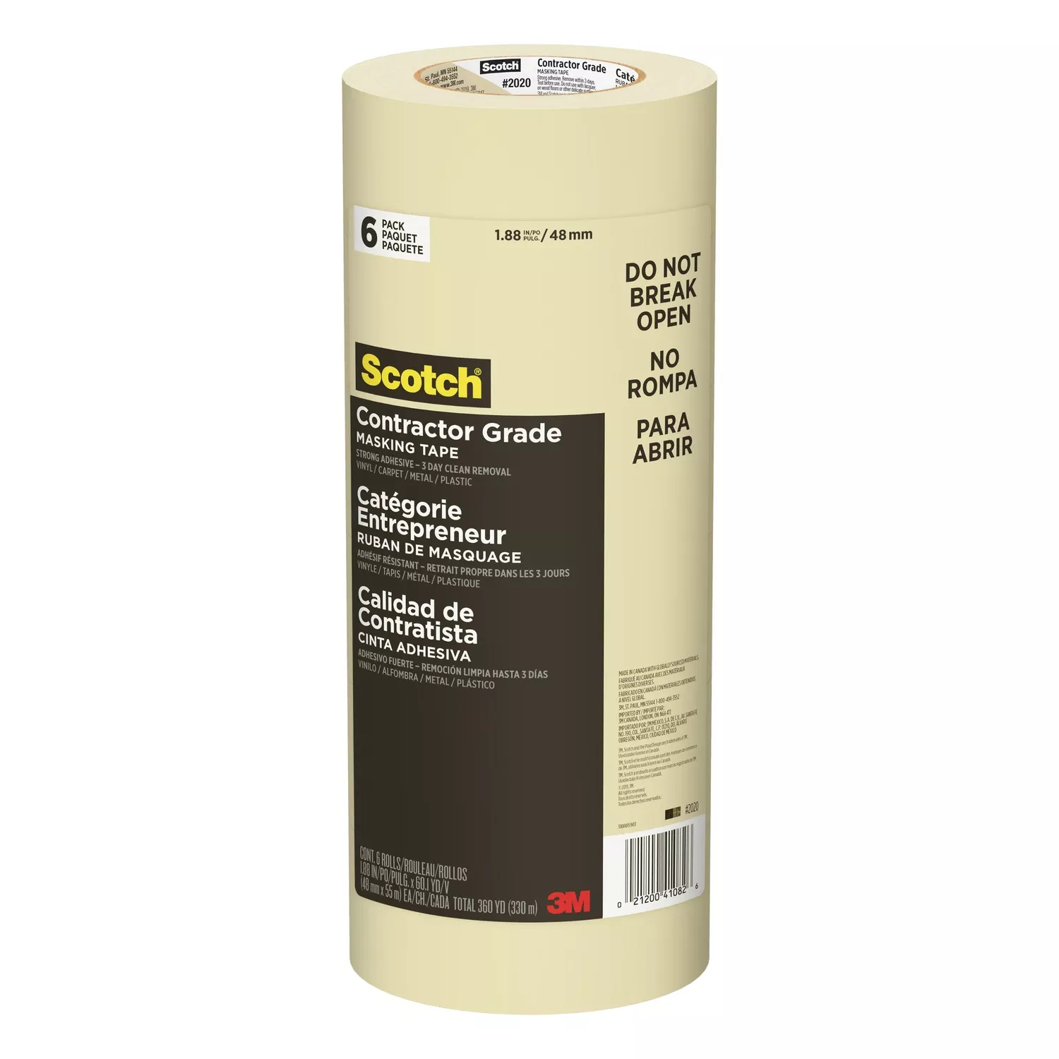 Scotch 1.88 In. X 60.1 Yds. General Purpose Masking Tape (6-Pack)