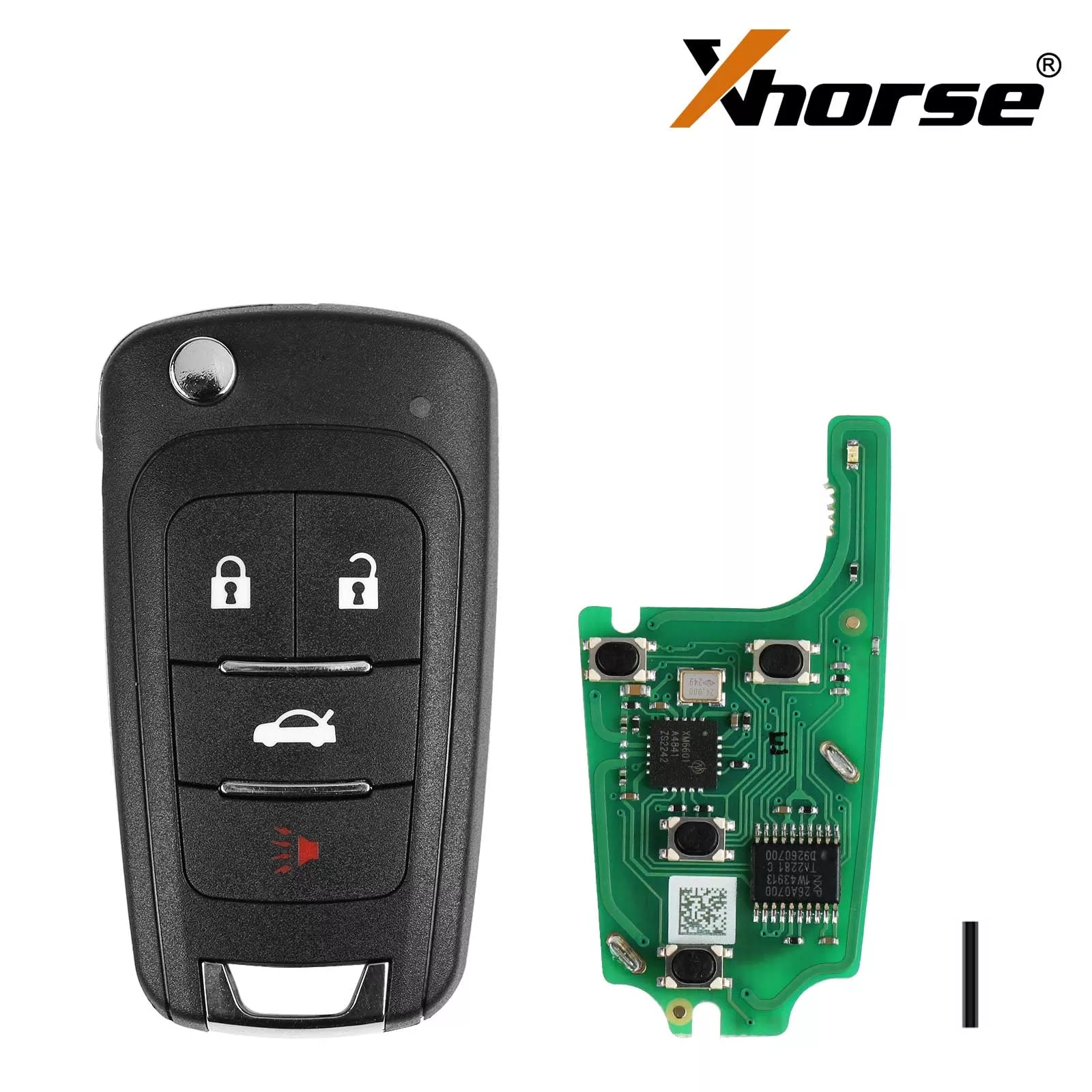 Xhorse XNBU01EN Wireless Flip Key for Buick 4 Buttons English Version 5-Pack