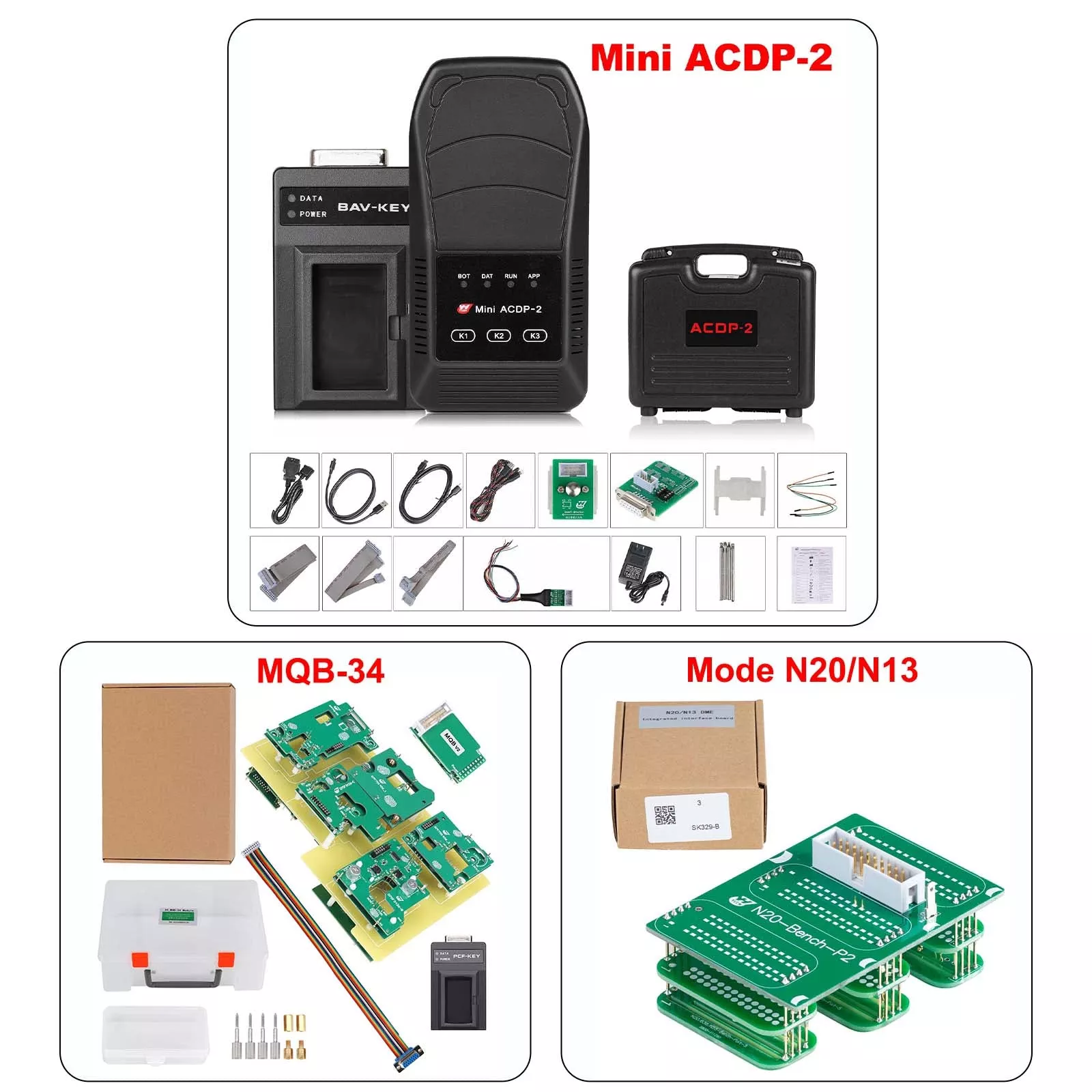 Yanhua ACDP-2 Locksmith Package with Modules 1/2/3/7/9/10/12/20/24/29/31/33/34 for BMW, Land Rover, Porsche, Volvo, VW, Audi Key Programming & All Key Lost